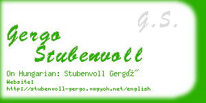 gergo stubenvoll business card